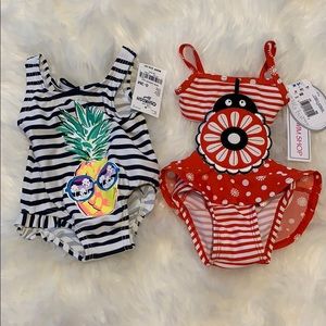 Baby girl swimsuits NWT